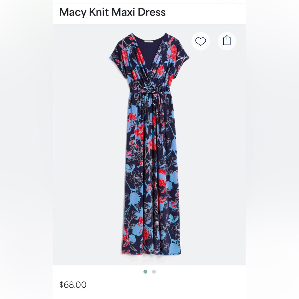 Gilli Navy and Coral Floral Dress